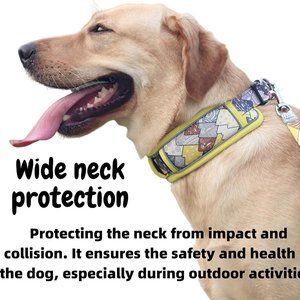 Adjustable Size L Mesh Dog Collar Reflective With Strong Sturdy Buckle